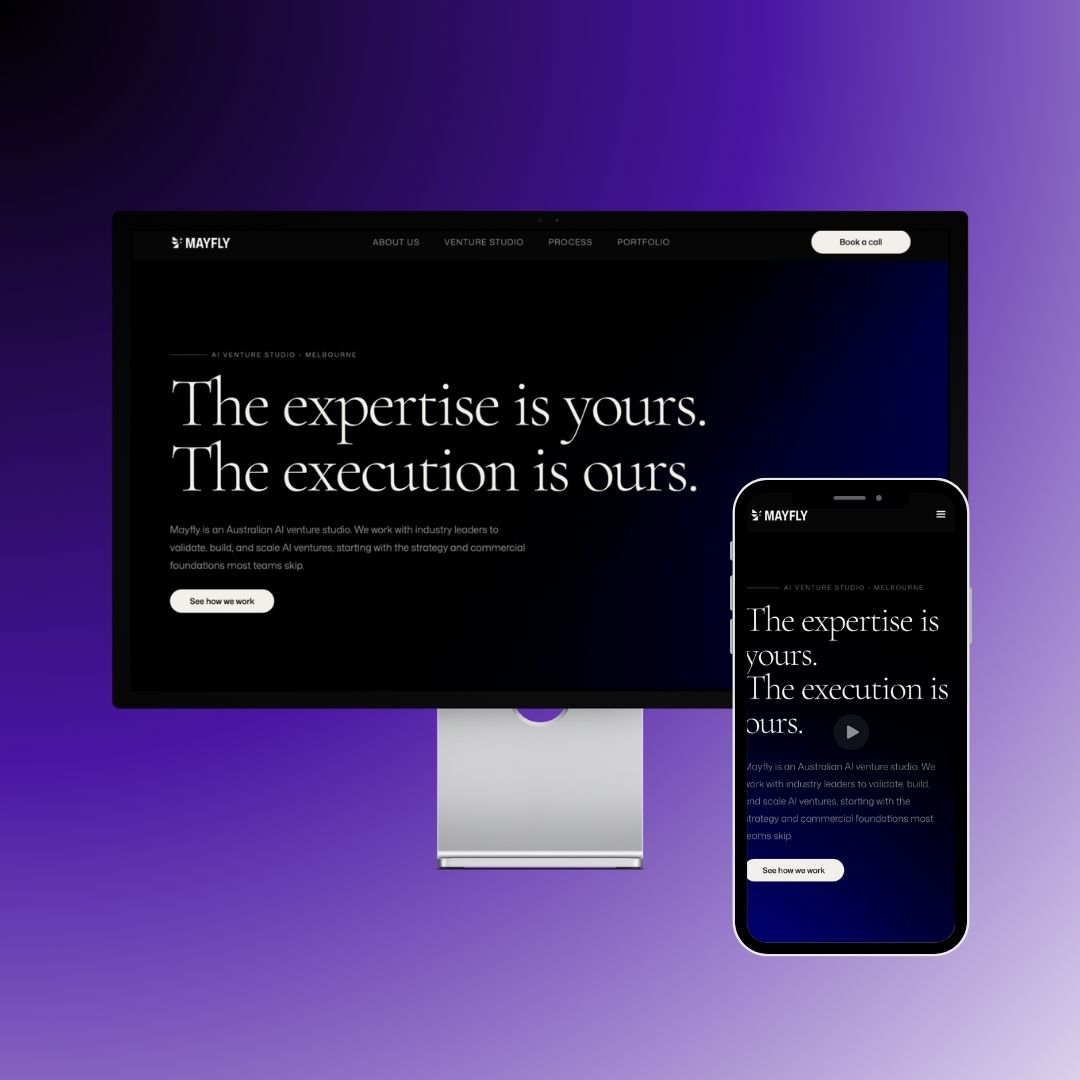 Website rebuild for a local service business, shown on desktop and mobile